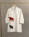 IVORY WILD MOTIF SHIRT